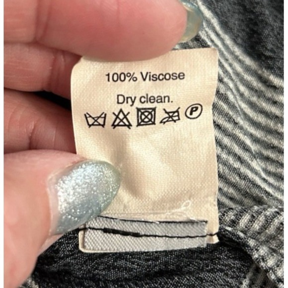 Madewell Zip Front Black White Buffalo Plaid Check Sheath Shirt Dress Sz XXS - Picture 5 of 6